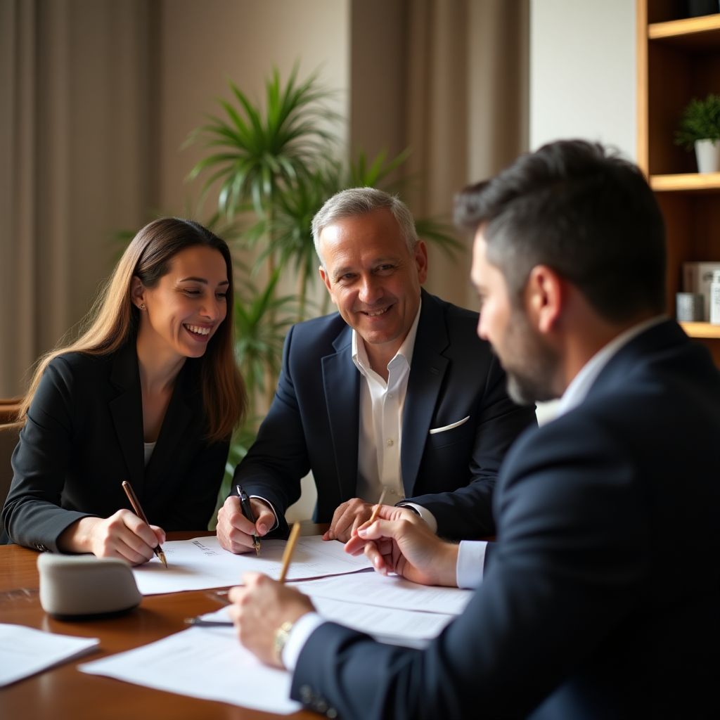 Asesor en reunión con cliente