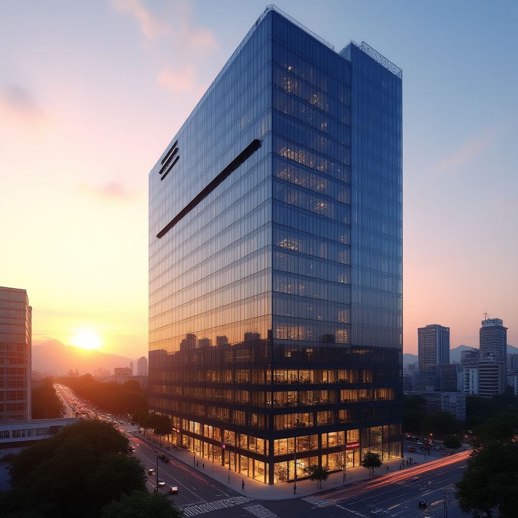 Vista exterior del edificio corporativo